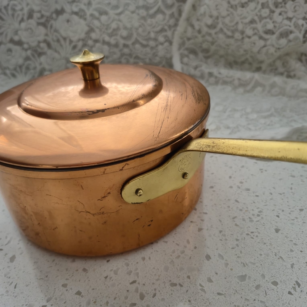 Vintage TAGUS Copper Saucepan with Lid – Made in Portugal